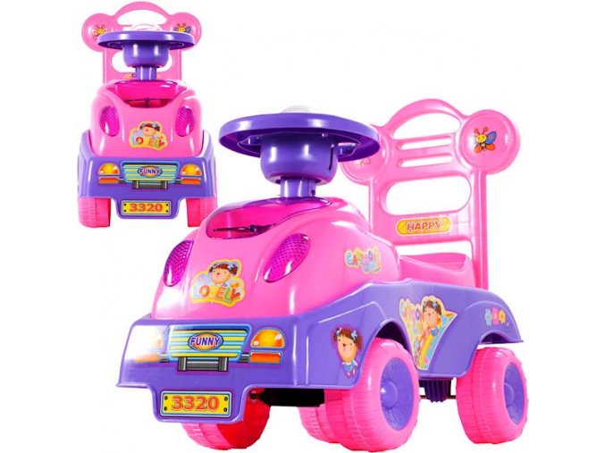 detske odrazedlo s melodiemi Cartoon Car 15