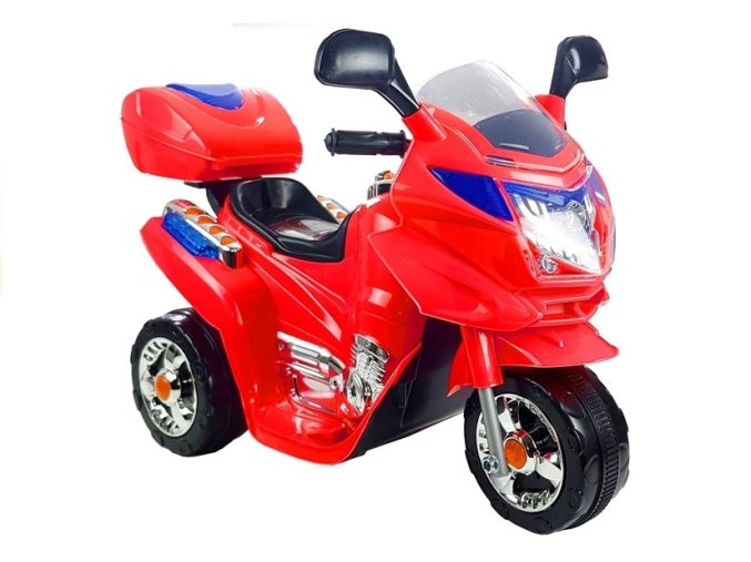 detska elektricka motorka cervena