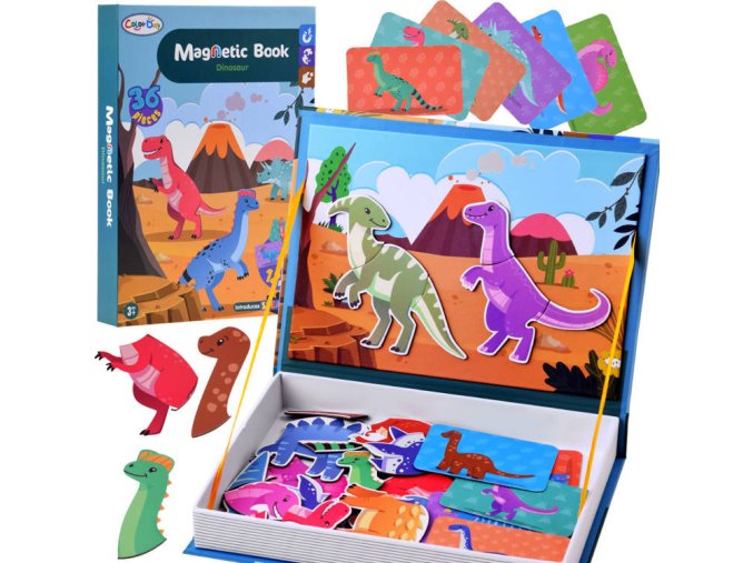 Magnetické puzzle dinosauři 36 dílků