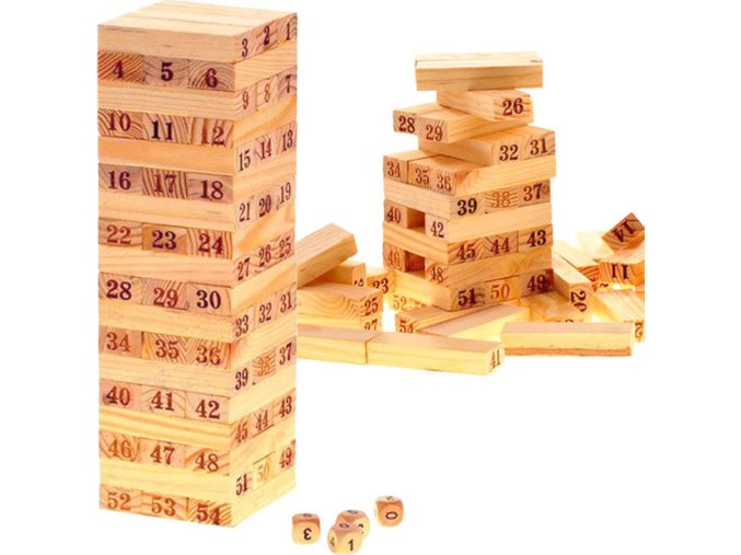Dřevěné kostky JENGA věžová hra