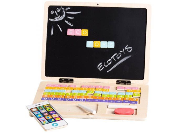 ecotoys dreveny laptop