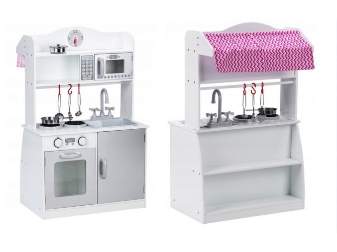 Ecotoys drevena kuchynka 2v1
