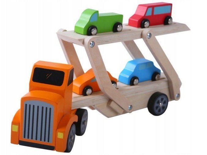 Ecotoys drevene auticko odtahovka
