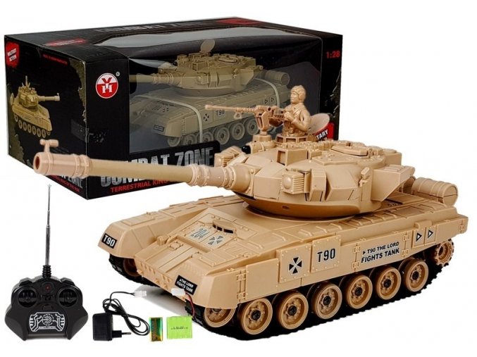 Tank Combat na dalkove ovladani zeleny Russian T90 hnedy