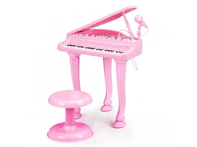 Ecotoys detske piano ruzova