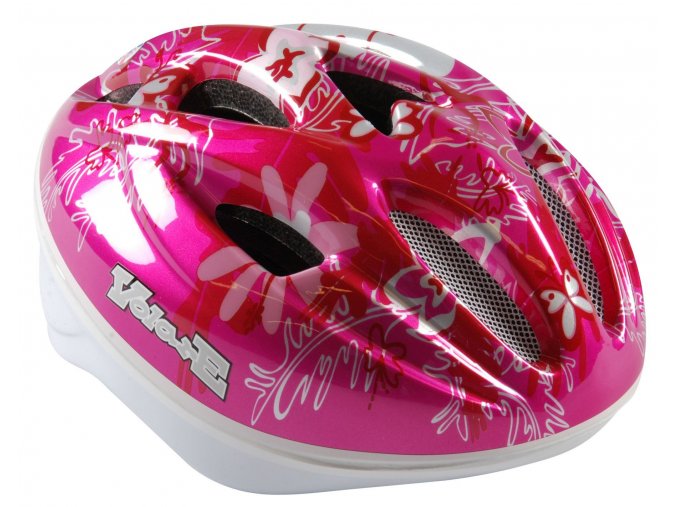 Volare detska helma na kolo Pink Butterfly