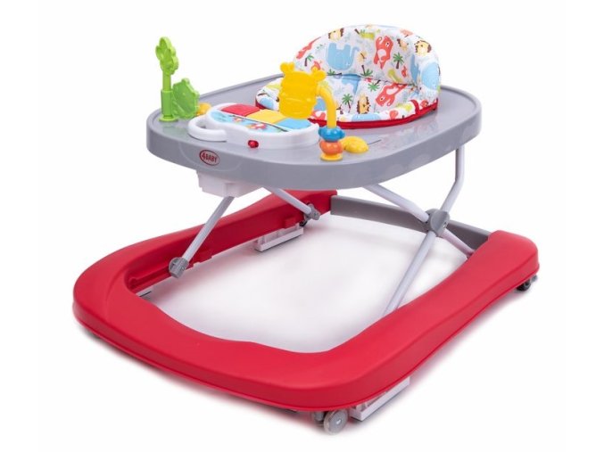 4Baby chodítko walk n push cervene 2