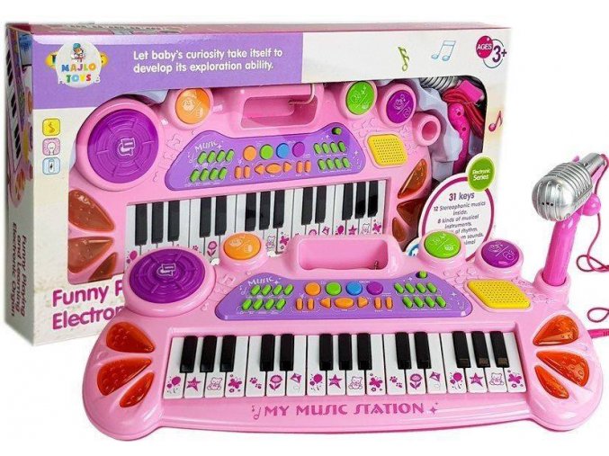 detske klavesy Funny Piano ruzove 4