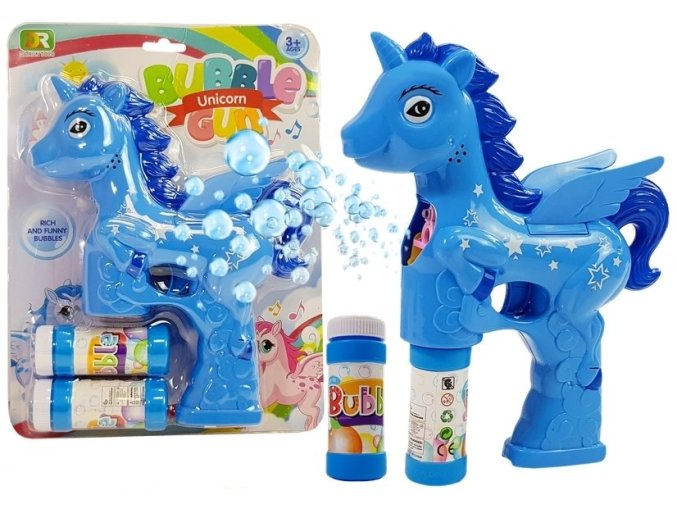 Bublifuk na baterie modry jednorozec