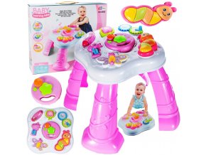 interaktivni slolecek Baby Table ruzovy