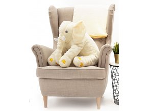 plysovy slon belly 70 cm bily