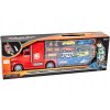 nakladni auto s auticky a helikopterou Red Truck 12