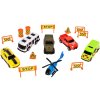 nakladni auto s auticky a helikopterou Red Truck 3