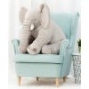 plysovy slon Belly polstar sedy 90cm