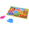Dřevěné puzzle safari zvířata, 7 dílné