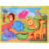 Dřevěné puzzle safari zvířata, 7 dílné