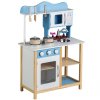 Ecotoys drevena kuchynka modro hneda 2