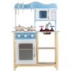 Ecotoys drevena kuchynka modro hneda 3