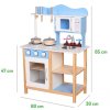 Ecotoys drevena kuchynka modro hneda 5