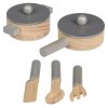 Ecotoys drevena kuchynka modro hneda 6
