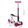 Ecotoys balancni kolobezka se sedtkem ruzovo cervena 5