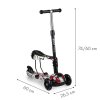 Ecotoys balancni kolobezka se sedatkem bilo cerna 5