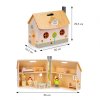 Ecotoys skladaci domecek pro panenky dreveny 4
