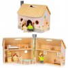 Ecotoys skladaci domecek pro panenky dreveny
