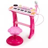 Ecotoys detske klavesy s MP3 ruzova