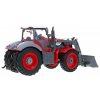 Traktor na dalkove ovladani cerveny s cervenou vleckou 1 28 6