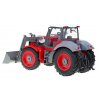 Traktor na dalkove ovladani cerveny s cervenou vleckou 1 28 9