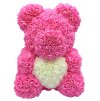 medved z ruzi ruzovy s bilym srdcem 40 cm