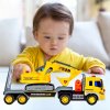 nákladní auto s bagrem city builder