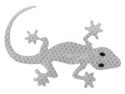 Samolepka reflexná GECKO strieborná