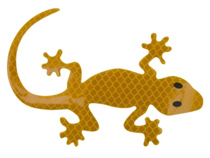 Samolepka reflexná GECKO žltá