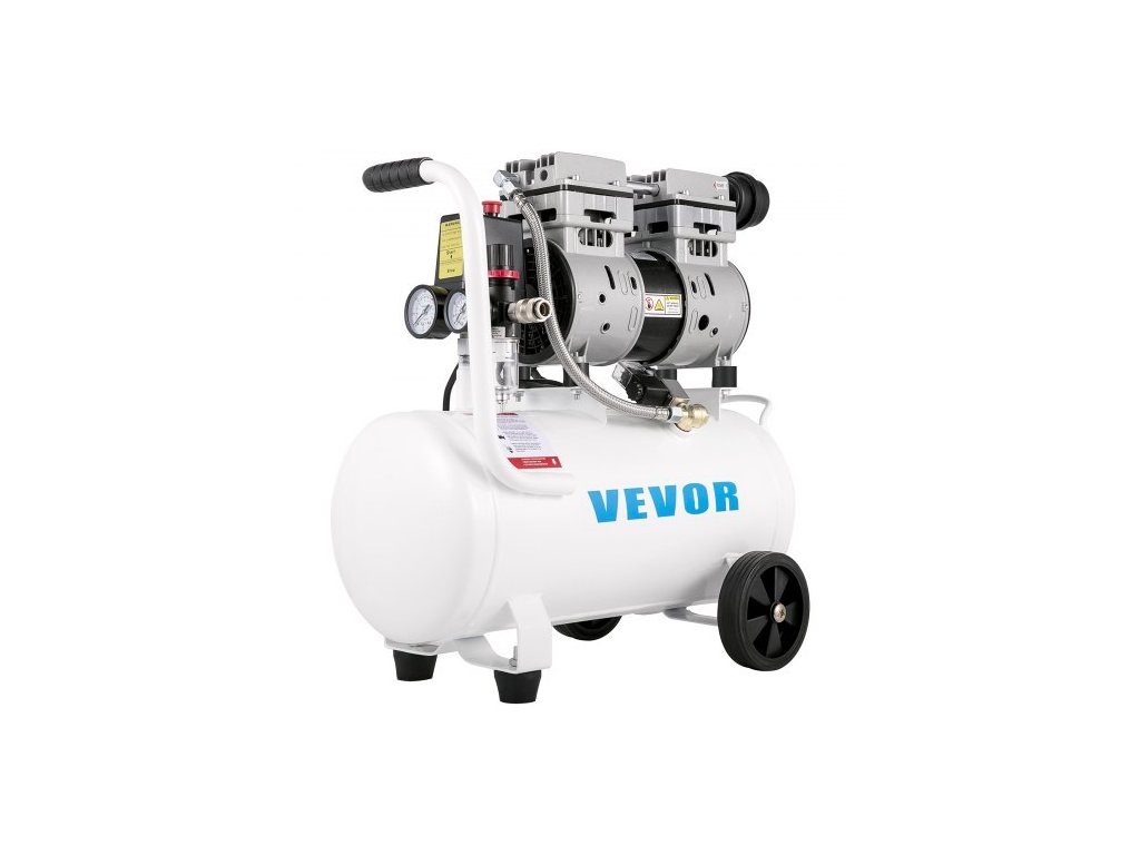 Vzduchový kompresor VEVOR 5,5 galonu, přenosný vzduchový kompresor 1 HP, bezolejový vzduchový kompresor ocelová nádrž 750 W, vzduchový kompresor Pancake 115 PSI, ultra tichý kompresor pro domácí opravy, huštění pneumatik