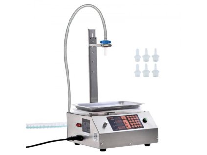 VEVOR Liquid plnicí stroj, vážicí kapacita 30-15000 g, automatická plnička lahví stáčecí stroj Digitální ovládání pro mléko, vodu, olej, víno, nápoje, mycí prostředek, šampon (jedna tryska)