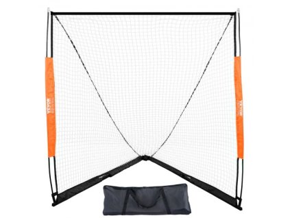Lakrosová branka VEVOR, 6' x 6' lakrosová síť, přenosná lakrosová branka s taškou, laminátová tyč na dvorní lakrosové tréninkové vybavení, kolegiální branka pro snadné nastavení, ideální pro trénink dospělých mládeže