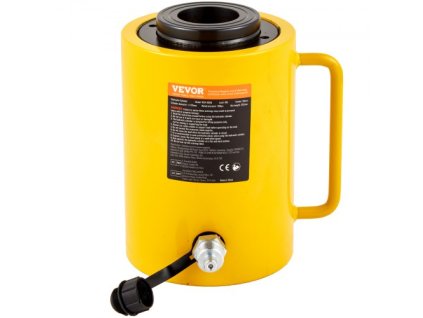 VEVOR 60T 2palcový hydraulický válec zvedák dutý Jednočinný hydraulický válec pístu 50 mm hydraulické zvedací válce pro zpracovatele Riggers (60T 2 palcový dutý)