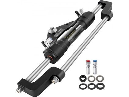 Hydraulický válec řízení VEVOR 300 HP, hydraulické řízení Hydraulická sada pro lodní řízení s přední montáží bez hydraulické hadice a přilby pro přívěsný lodní systém řízení