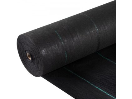 VEVOR Tkanina na ochranu proti plevelům, 5 x 250 ft, 5 Oz Premium tkaný zemní kryt Heavy Duty PP materiál a snadné nastavení, jednovrstvý pro venkovní zahradu, trávník, příjezdovou cestu, černá