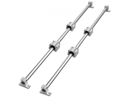 Sada lineárních vodicích kolejnic VEVOR, SFC16 1000 mm, 2 ks 39,4 palce/1 000 mm vodicí kolejnice SFC16 4 ks kluzných bloků SC16 4 ks podpěry kolejnic, lineární kolejnice a ložiska Sada pro automatizované stroje Projekt CNC DIY