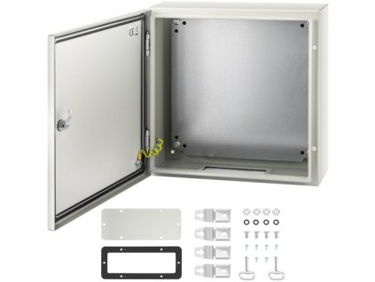 VEVOR NEMA ocelová skříň, 20 x 20 x 6\'\' NEMA 4X ocelová elektrická skříň, IP66 vodotěsná a prachotěsná, venkovní/vnitřní elektrická rozvodná skříň, s montážní deskou