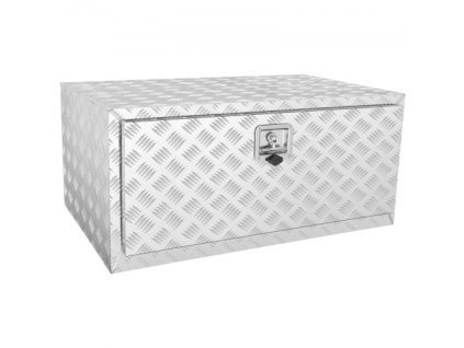 Box podvozku VEVOR, 36" × 24" × 24" úložný box pickup, těžký box na nářadí z hliníkového diamantového plechu se zámkem a klíči, vodotěsný úložný box na přívěs se západkou na rukojeti ve tvaru T pro nákladní automobil, dodávku, přívěs