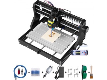VEVOR CNC 3018 Pro 5500MW 300×180×45mm CNC stroj GRBL Control Mini laserový rytec s offline ovladačem 3osý laserový gravírovací stroj pro řezbářské frézování Plast Akryl PVC Dřevo
