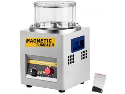 Magnetická sklenice VEVOR KT-185 180mm leštička na šperky Sklenička a finišer pro leštění s nastavitelným směrem a časem pro šperky