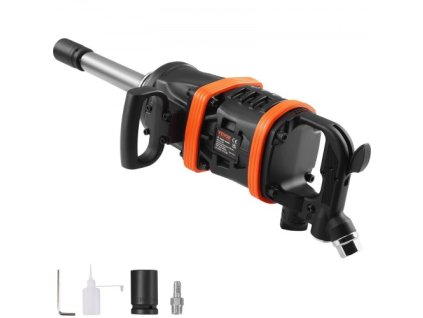 Vzduchový rázový utahovák VEVOR 2,5 cm, až 7016,37 N·m Beast Reverzní výstupní točivý moment Pneumatická rázová pistole s 20 cm prodlouženou kovadlinou pro opravy a údržbu těžkých strojů / návěsů / autobusů