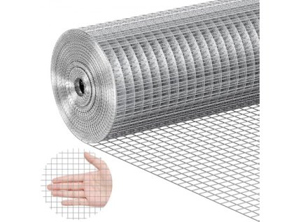 VEVOR Hardwarová tkanina, 1/2 palce 24in x 25 ft 19 Gauge, žárově pozinkovaná role drátěného pletiva, oplocení z kuřecího drátu, drátěné pletivo pro klece pro králíky, zahradu, malé hlodavce