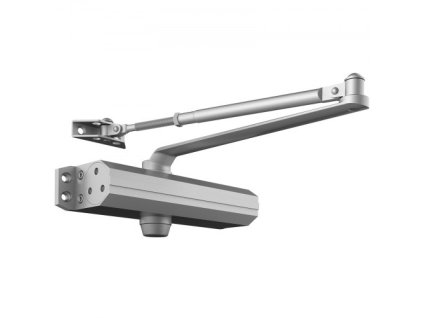 Zavírač dveří VEVOR, automatický zavírač dveří Komerční nebo rezidenční použití pro hmotnost dveří 120 kg, nastavitelná velikost Hydraulické zavírače dveří Tělo litého hliníku pro vysoké zatížení, snadná instalace, stříbrná