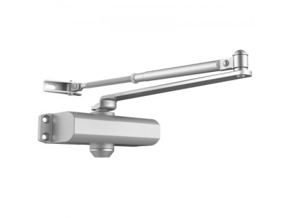 VEVOR dveřní zavírač, automatický dveřní zavírač Komerční nebo rezidenční použití pro hmotnost dveří 85 kg, nastavitelná velikost Hydraulické dorazové dveřní zavírače Tělo z těžkého litého hliníku, snadná instalace, stříbrná
